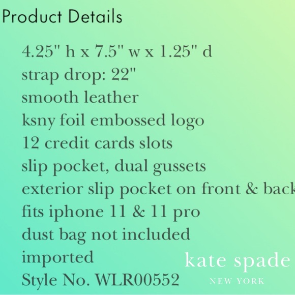 NWT Kate Spade GEMMA chain crossbody - Picture 10 of 11